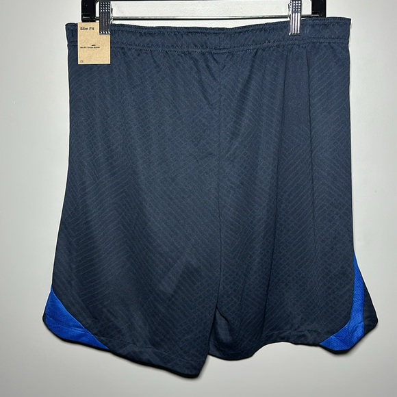 Nike new geometric pattern navy blue slim fit athletic workout shorts - Picture 3 of 7